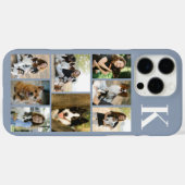 Modern 8 Pet Photo Dusty Blue Case-Mate iPhoneケース (裏面 (横))