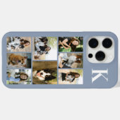 Modern 8 Pet Photo Dusty Blue Case-Mate iPhoneケース (裏面 (横))