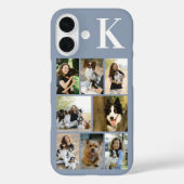Modern 8 Pet Photo Dusty Blue Case-Mate iPhoneケース (裏面)