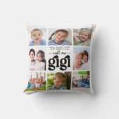Modern 8 Photo Collage Names Call Me Gigi クッション (正面)
