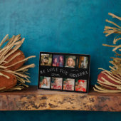 Modern 8 Photo Grid Love You Grandma Black フォトプラーク (側面)