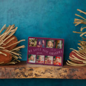 Modern 8 Photo Grid Love You Grandma Cranberry フォトプラーク (側面)