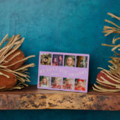 Modern 8 Photo Grid Love You Grandma Wisteria フォトプラーク (側面)