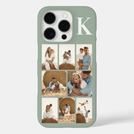 Modern 8 Photo Sage Green Case-Mate iPhoneケース (裏面)