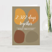 Modern 8th wedding anniversary eigth カード (正面)