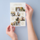 Modern 9 Photo White Bridal Shower Flyer チラシ (ハンドル)