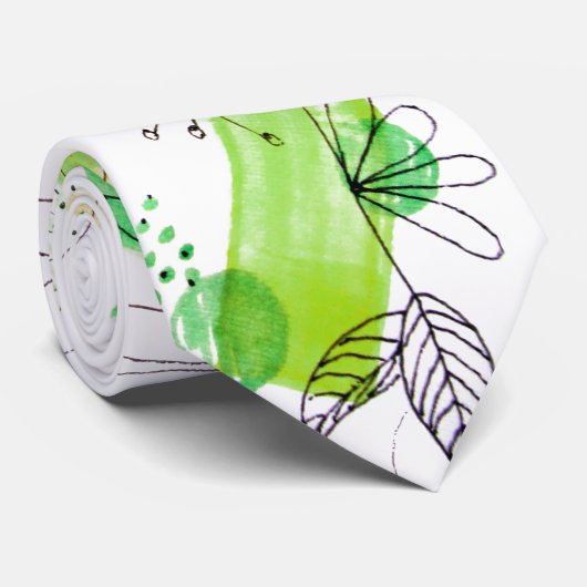 Modern Abstrac Business Pattern Green Yellow ネクタイ (ロール)