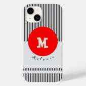 Modern abstract aesthetic minimal Monogram Case-Mate iPhoneケース (裏面)