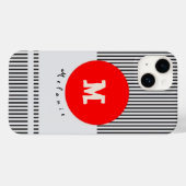 Modern abstract aesthetic minimal Monogram Case-Mate iPhoneケース (裏面 (横))