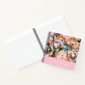 Modern Abstract Art Botanical Pink Flowering Tree ノートブック (内部)