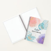 Modern Abstract Art Pastel Monogram Sketchbook ノートブック (内部)