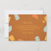 Modern Abstract Autumn Appreciation サンキューカード (正面)