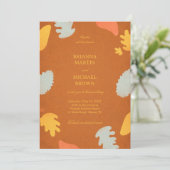 Modern Abstract Autumn Colorful 招待状 (スタンド正面)
