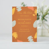 Modern Abstract Autumn Warm Elegant セーブザデート (スタンド正面)