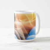Modern Abstract Beer Stein with Luminous Curves コーヒーマグカップ (正面右)