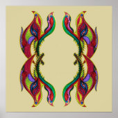 Modern abstract birds portal ポスター (正面)