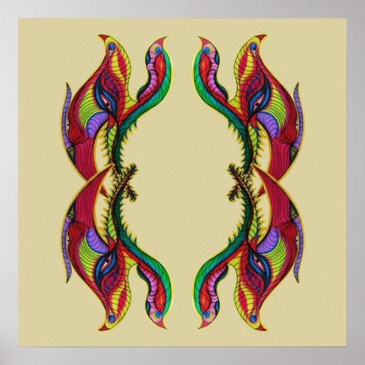 Modern abstract birds portal ポスター (正面)