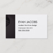 Modern Abstract Black and white painterly flowers 名刺 (裏面)