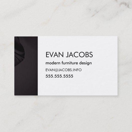 Modern Abstract Black and white painterly flowers 名刺 (裏面)