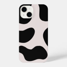 Modern Abstract Black Blob Pattern Phone Case