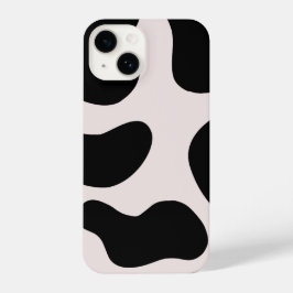 Modern Abstract Black Blob Pattern Phone Case iPhone 14ケース