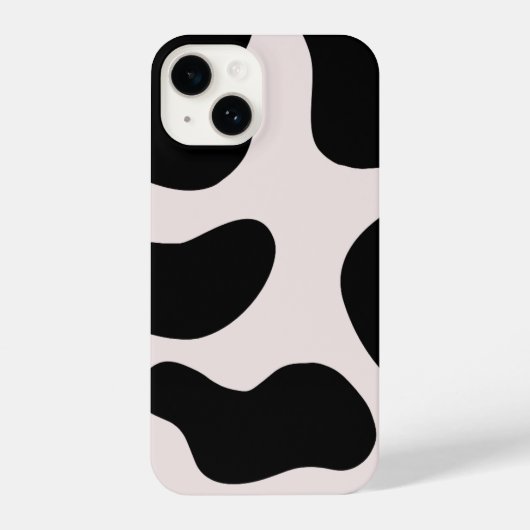 Modern Abstract Black Blob Pattern Phone Case iPhoneケース (裏面)