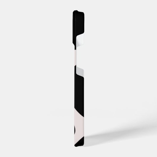 Modern Abstract Black Blob Pattern Phone Case iPhoneケース (左側面)