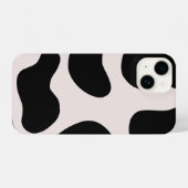 Modern Abstract Black Blob Pattern Phone Case iPhoneケース (裏面横)