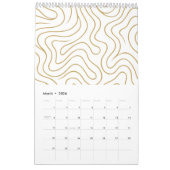 Modern Abstract Black Gold 2027 Wall Calendar カレンダー (3月 2026)