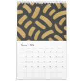 Modern Abstract Black Gold 2027 Wall Calendar カレンダー (2月 2026)
