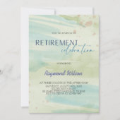 Modern Abstract Blob Retirement Party 招待状 (正面)