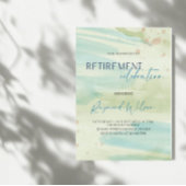 Modern Abstract Blob Retirement Party 招待状