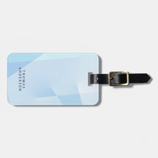 Modern Abstract Blue Geometric Background  ラゲッジタグ (正面横)