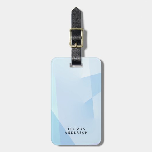 Modern Abstract Blue Geometric Background  ラゲッジタグ (正面縦)