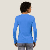 Modern Abstract Blue Gray Fractal Art Graphic トライブレンドTシャツ (背面全体)