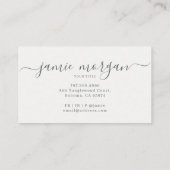 Modern Abstract Blue Green Watercolor Shapes 名刺 (裏面)