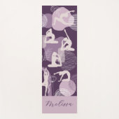 Modern Abstract Boho Aesthetic Purple Yoga Pose ヨガマット (正面)