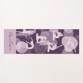 Modern Abstract Boho Aesthetic Purple Yoga Pose ヨガマット (正面(横))