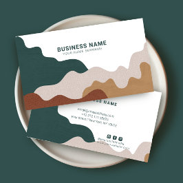 Modern Abstract Boho Business Card 名刺