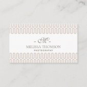 Modern Abstract Boho Neutral Beige Professional  名刺 (正面)