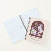 Modern Abstract Boho Purple Yoga Pose  ノートブック (内部)