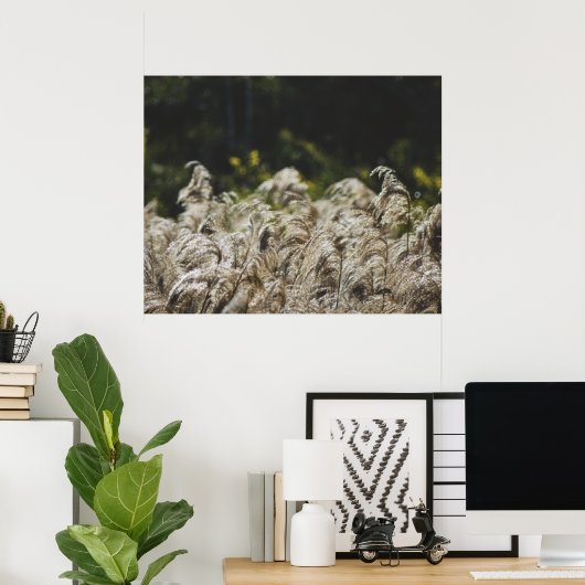 Modern Abstract Botanical Art – Nature Shapes ポスター (ホームオフィス)