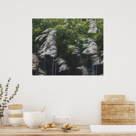 Modern Abstract Botanical Art – Nature Shapes ポスター (キッチン)