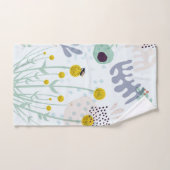 Modern Abstract Botanical Yellow Billy Button  バスタオルセット (ハンドタオル)