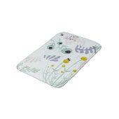 Modern Abstract Botanical Yellow Billy Button バスマット (アングル)