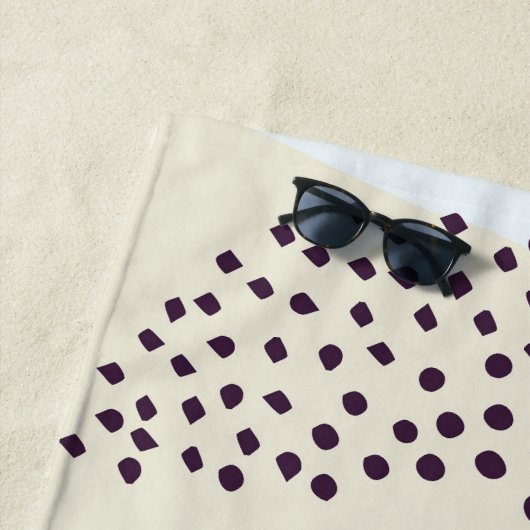 Modern Abstract Botanical Yellow Billy Button ビーチタオル (インサイチュ)