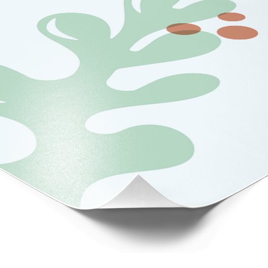 Modern Abstract Botanical Yellow Billy Button フォトプリント (角)