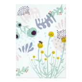 Modern Abstract Botanical Yellow Billy Button フォトプリント (正面)