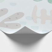 Modern Abstract Botanical Yellow Billy Button ラッピングペーパー (角)