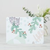 Modern Abstract Botanical Yellow Billy Button 招待状 (スタンド正面)